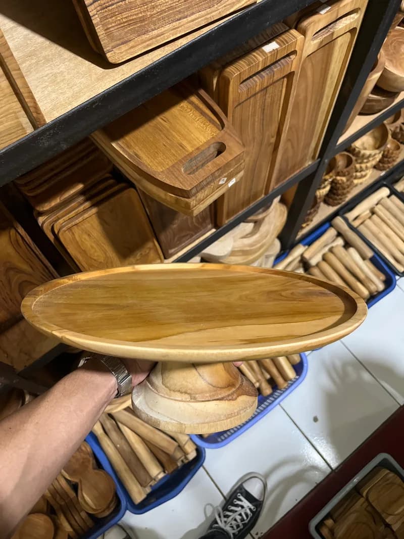 Tray "dulang"  made from Wood Base - Balinese Arts & Crafts (view 2) - thumbnail