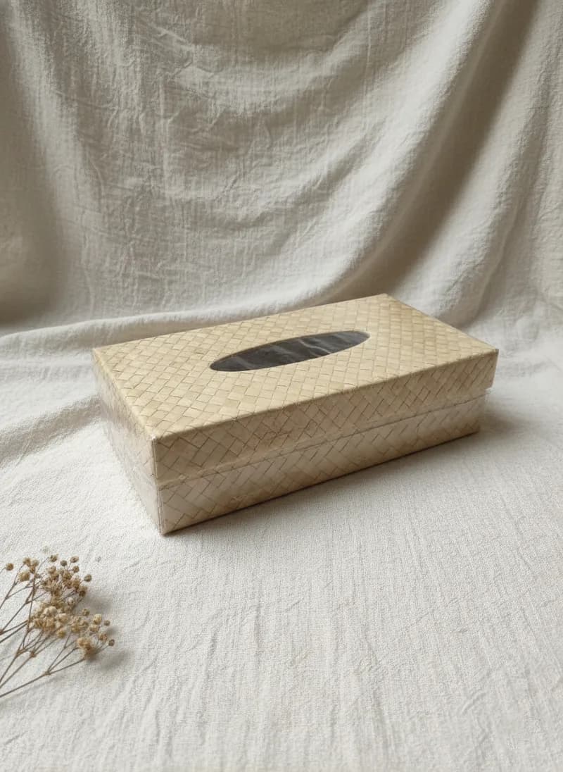 Rattan Tissue Box