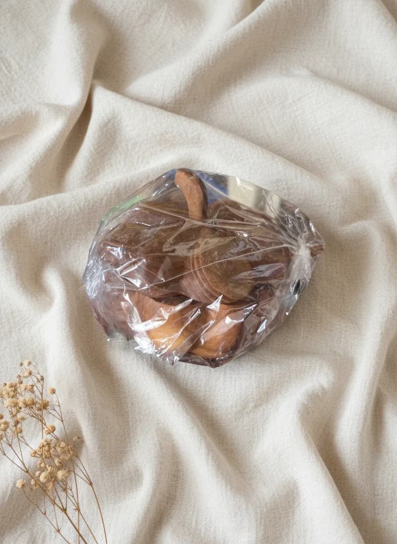 Wooden Container For Sambal, Coconut Shaped