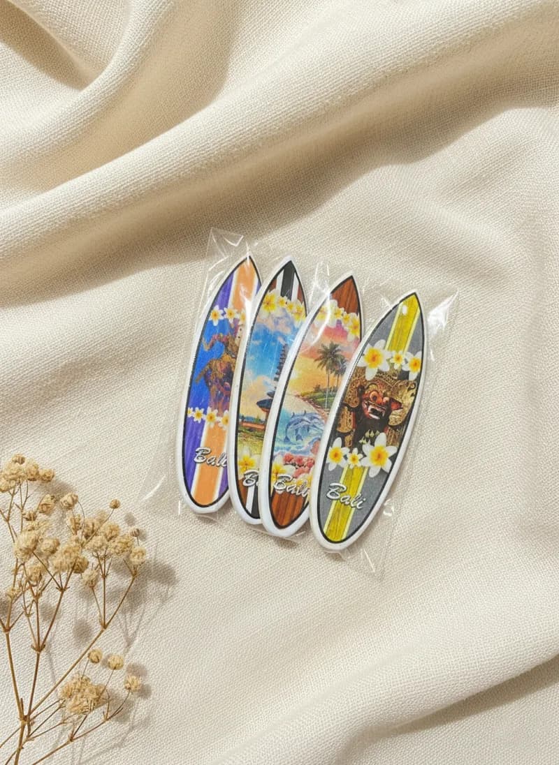 Small Bali Surfboard Fridge Decoration