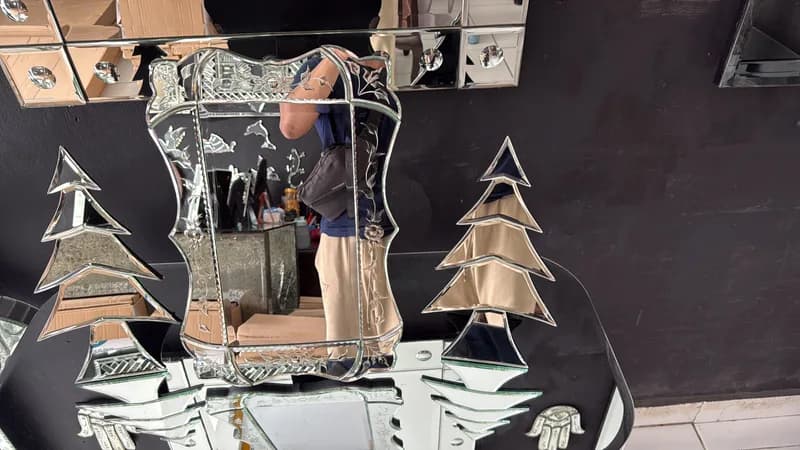 Custom Rectangle Standing Mirror made from Mirror - Balinese Mirror
