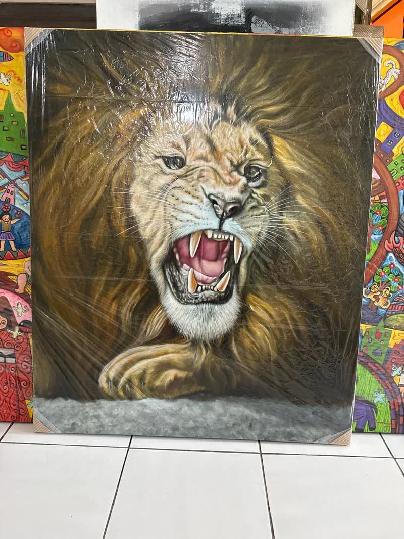 Dramatic Lion Portrait Emphasizing Strength And Detailed Expression