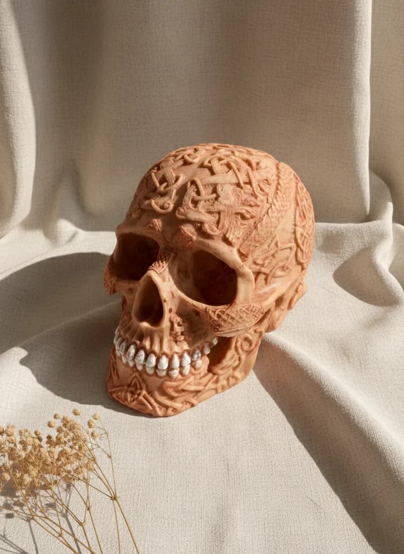 Sculpture Skull Resin (terracota Color)